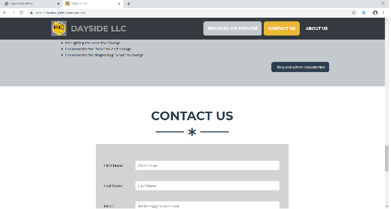 website form example